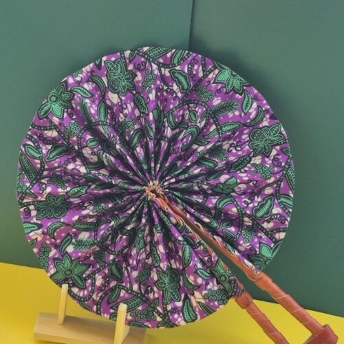Éventail (Violet profond & Vert )