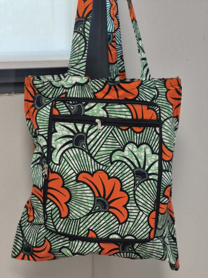 Tote-bag en tissu wax 1